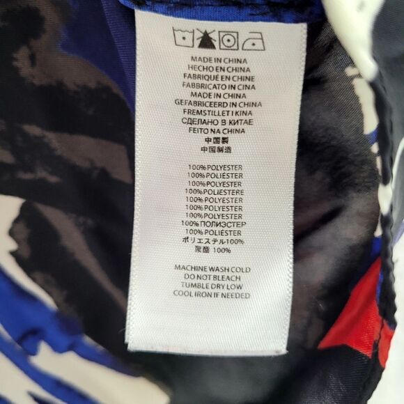 Michael Michael Kors Multicolor Abstract Drape Front Sheer Top Size Small - Picture 5 of 6